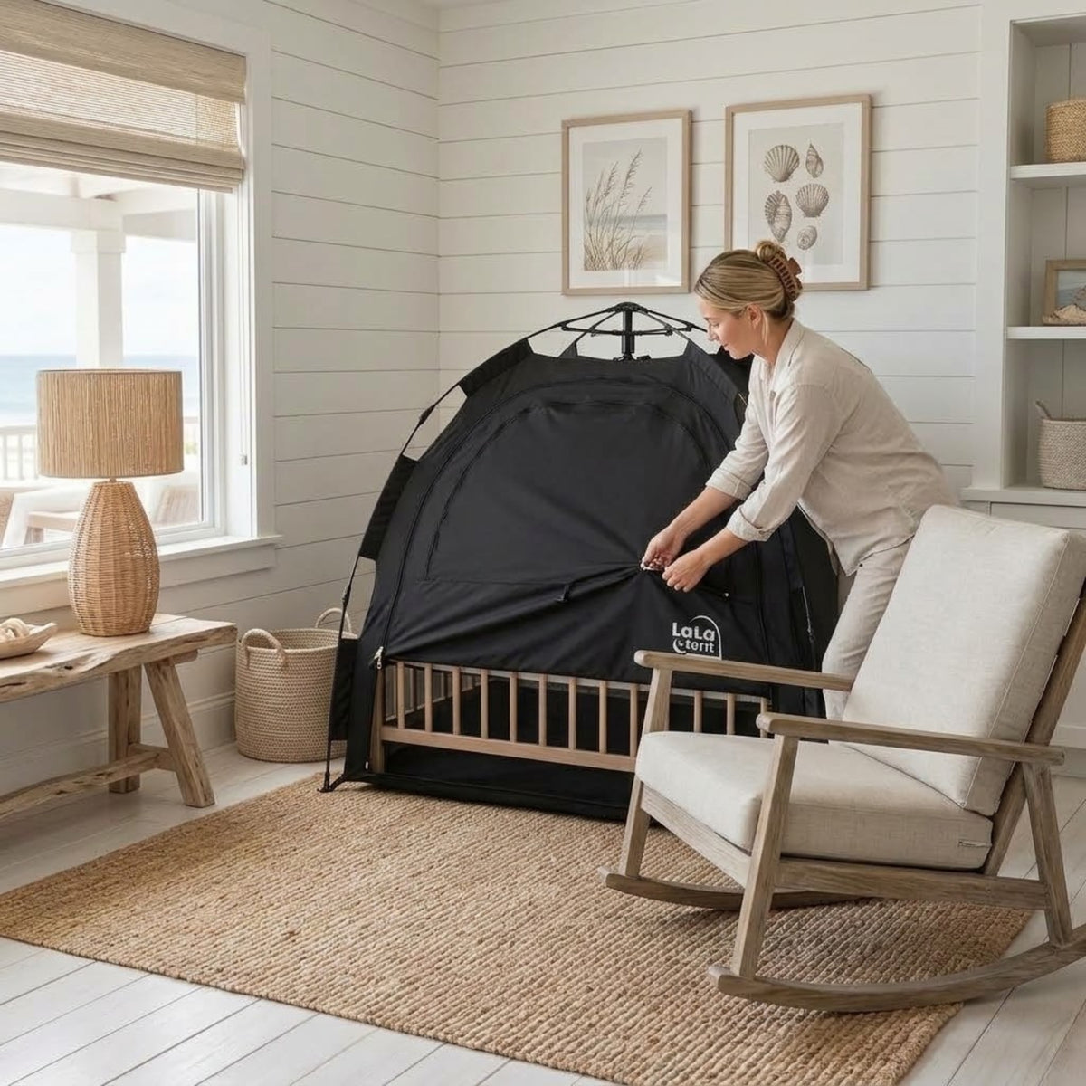 LalaTent 2.0 LalaPop – Pop up Blackout Baby Sleep Tent - LalaTent