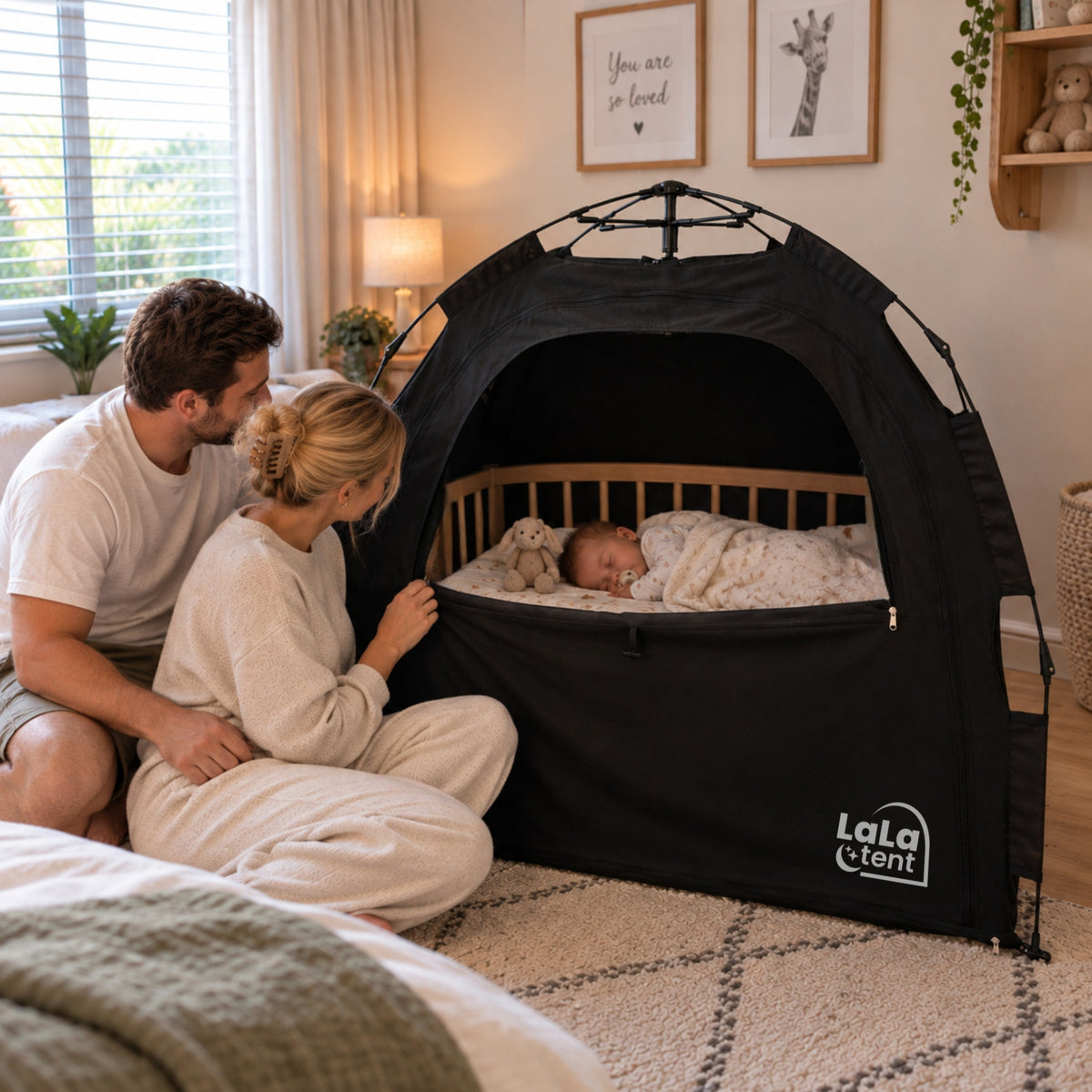 LalaTent 2.0 LalaPop – Pop up Blackout Baby Sleep Tent - LalaTent